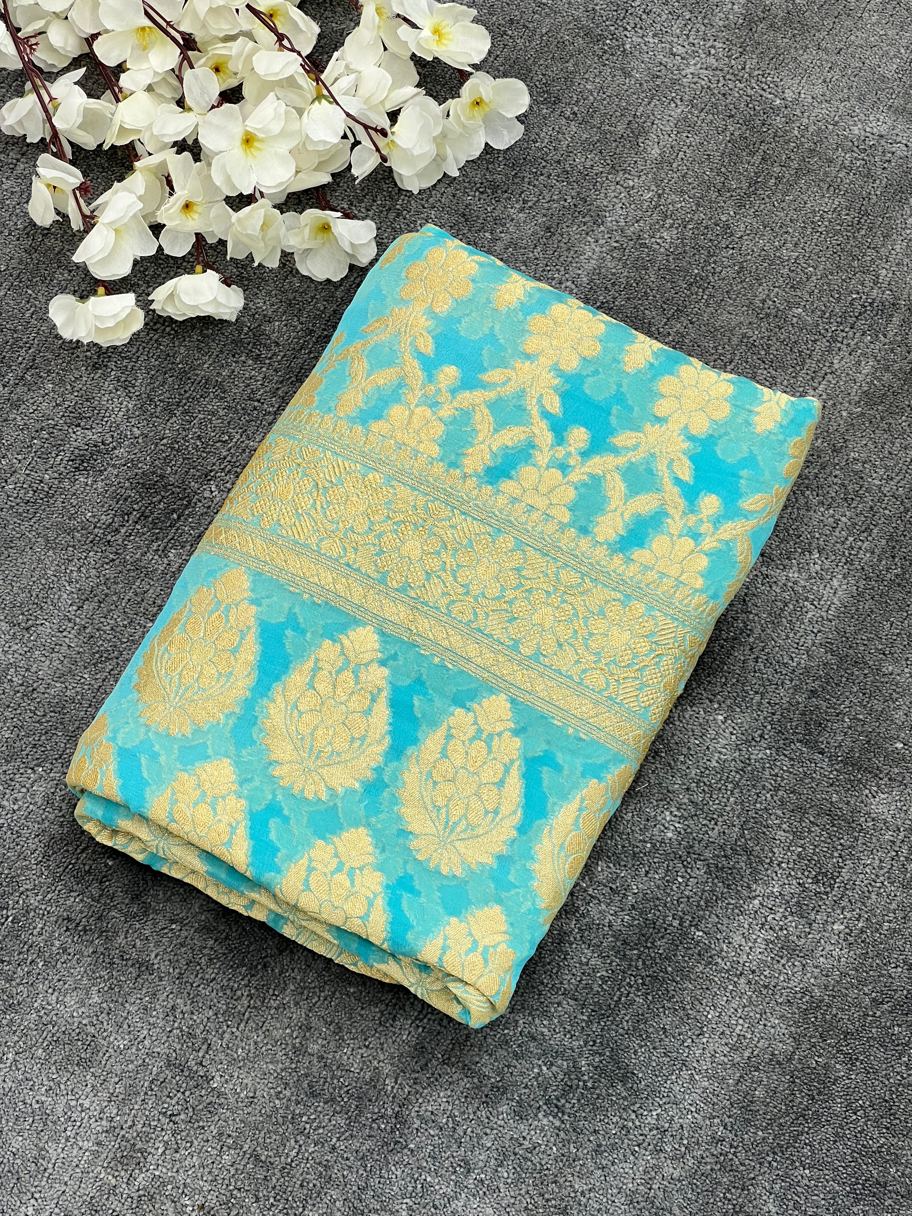 Handloom Khaddi Georgette Saree