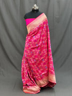 Handwoven Rarest Rangkat Pure Katan Silk Saree