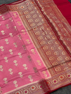Floral Green Mango Silk Saree