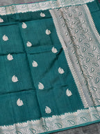 Eye Catching Green Mango Silk Saree