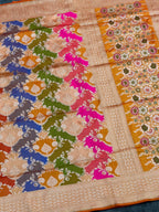 Handwoven Rarest Pure Rangkat Katan Silk Saree