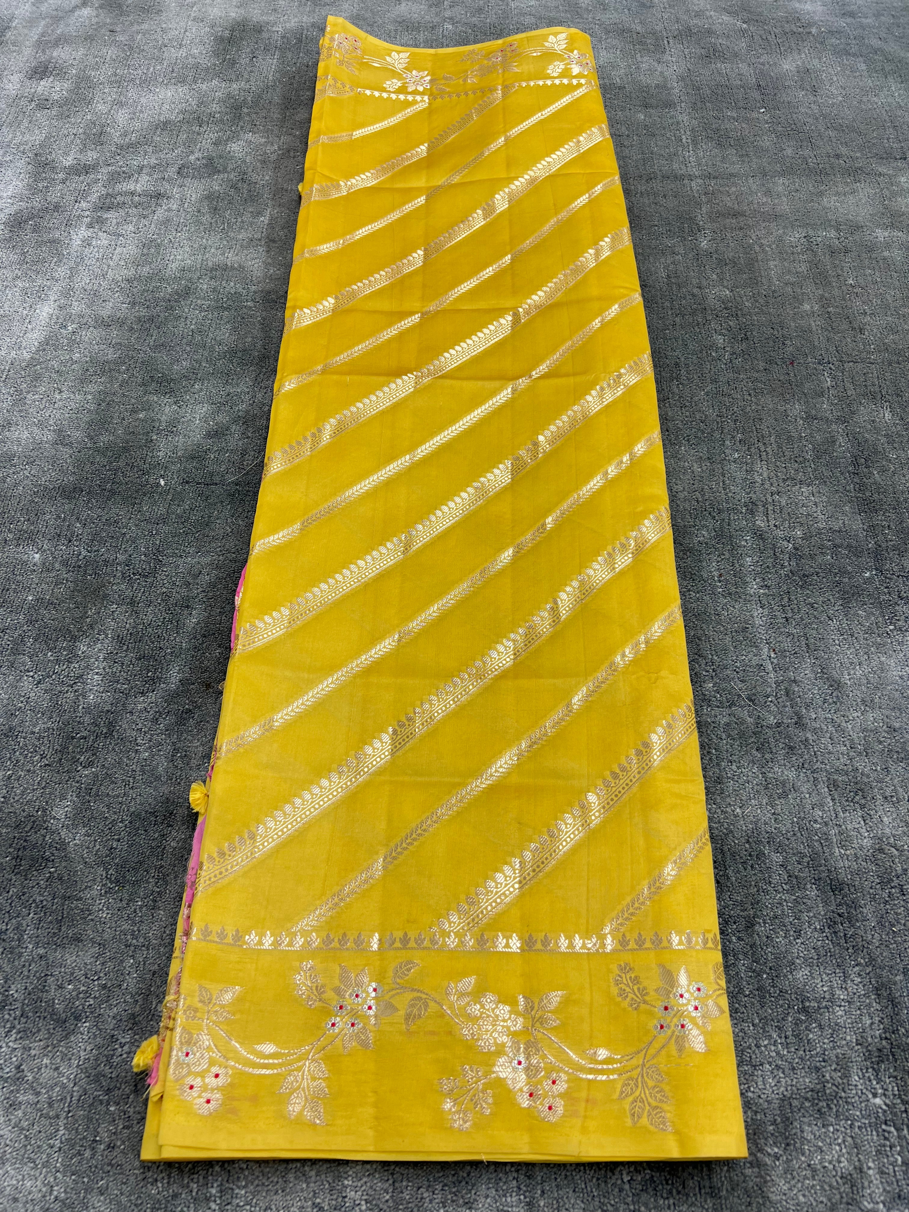 Imperial Pure Mango Silk Banarasi Saree
