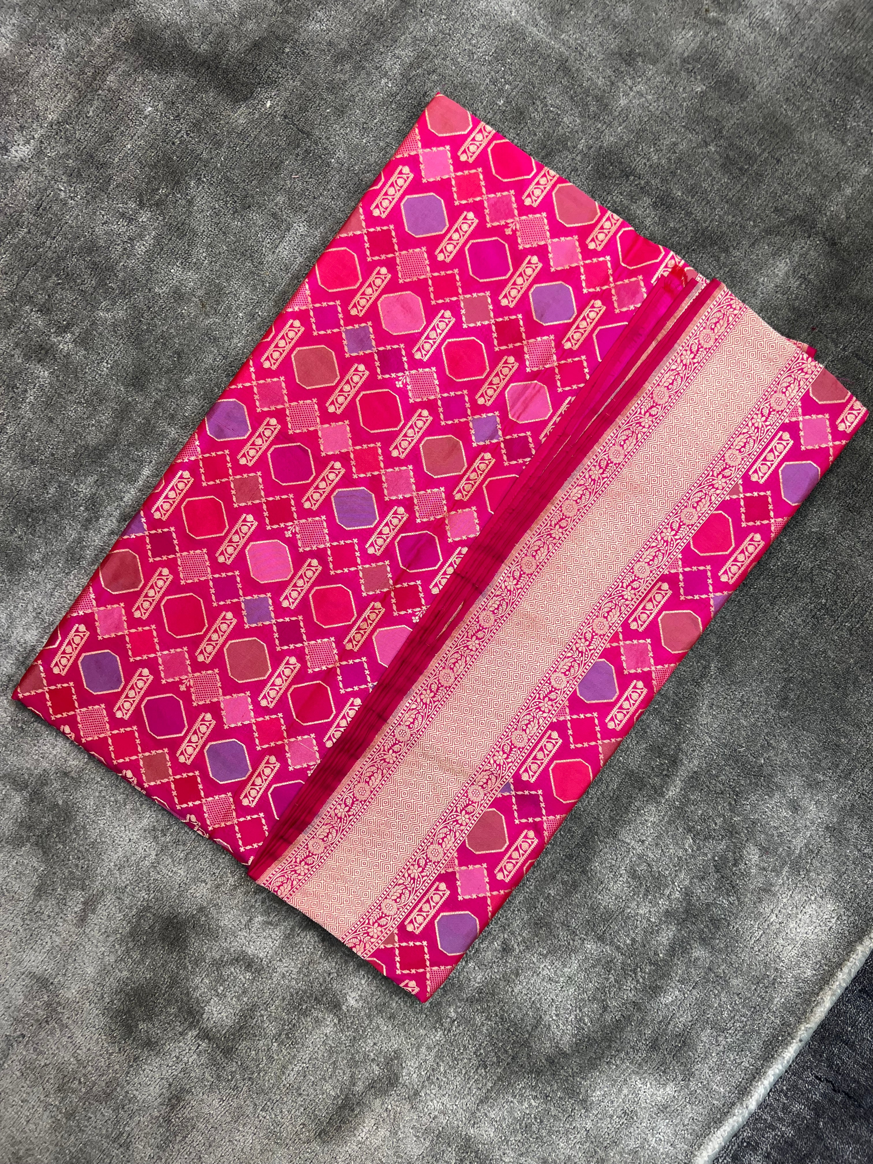 Handwoven Rarest Rangkat Pure Katan Silk Saree