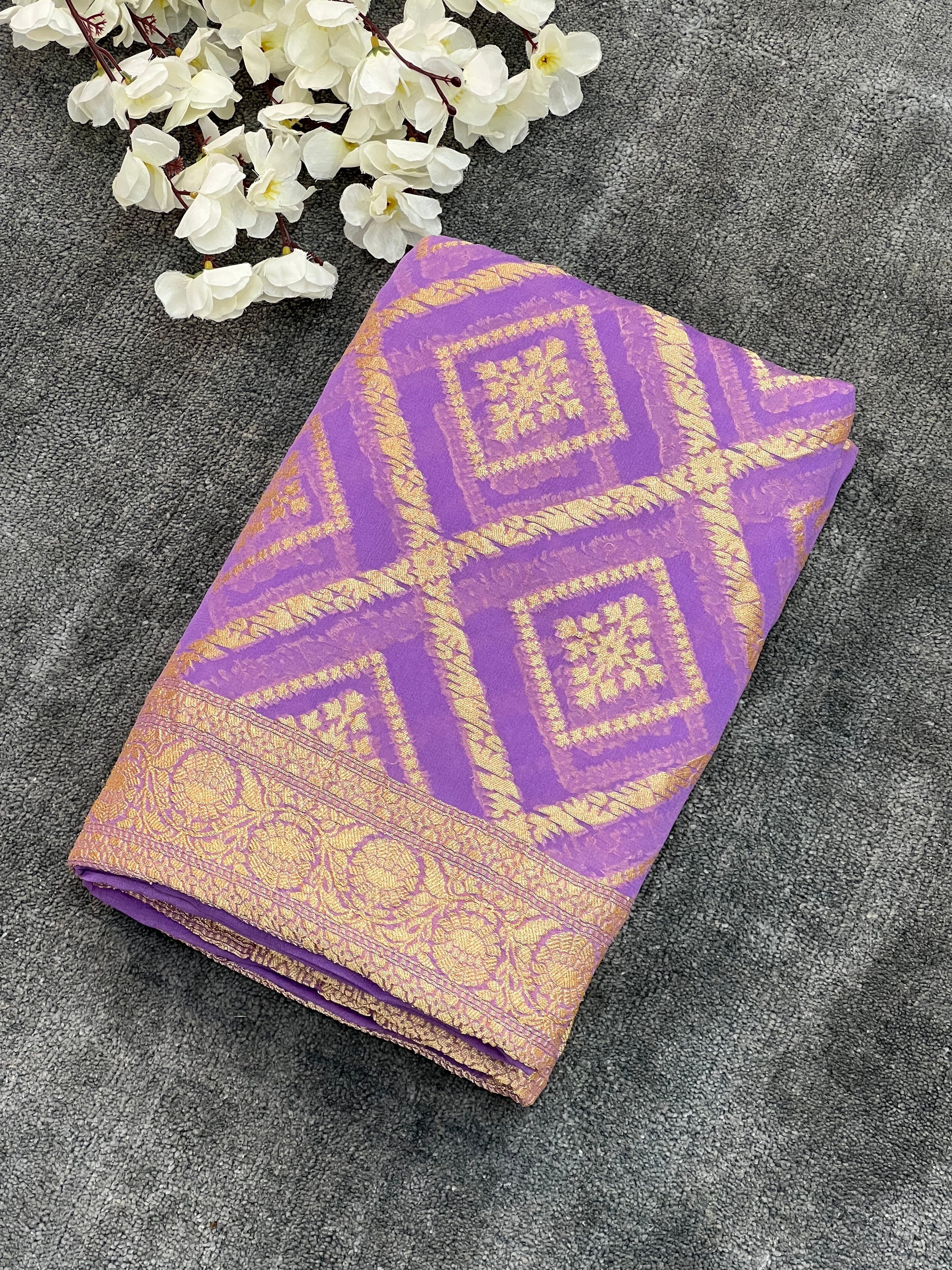 Handloom Khaddi Georgette Saree