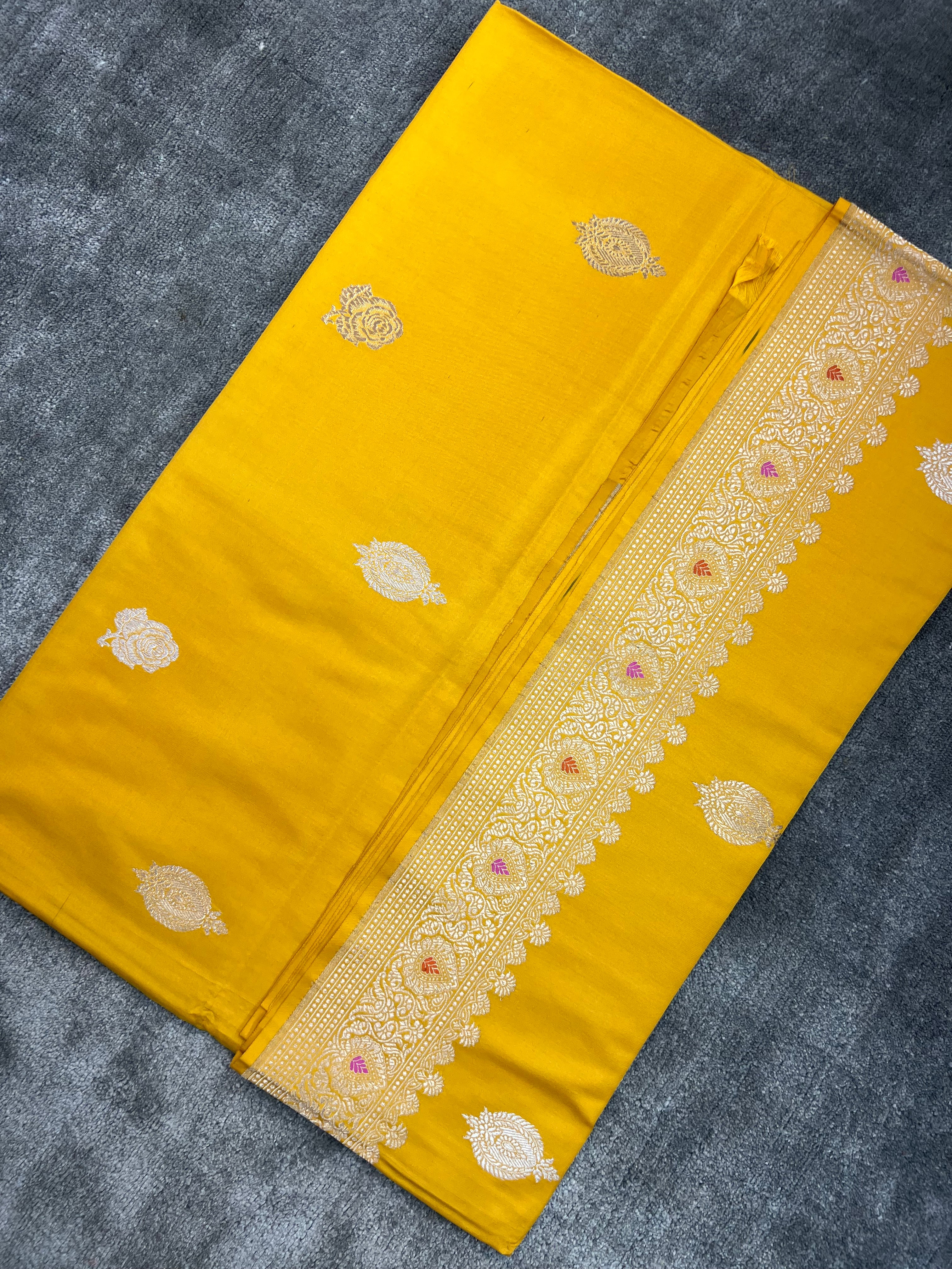 Handloom Kadhwa Pure Katan Silk Saree