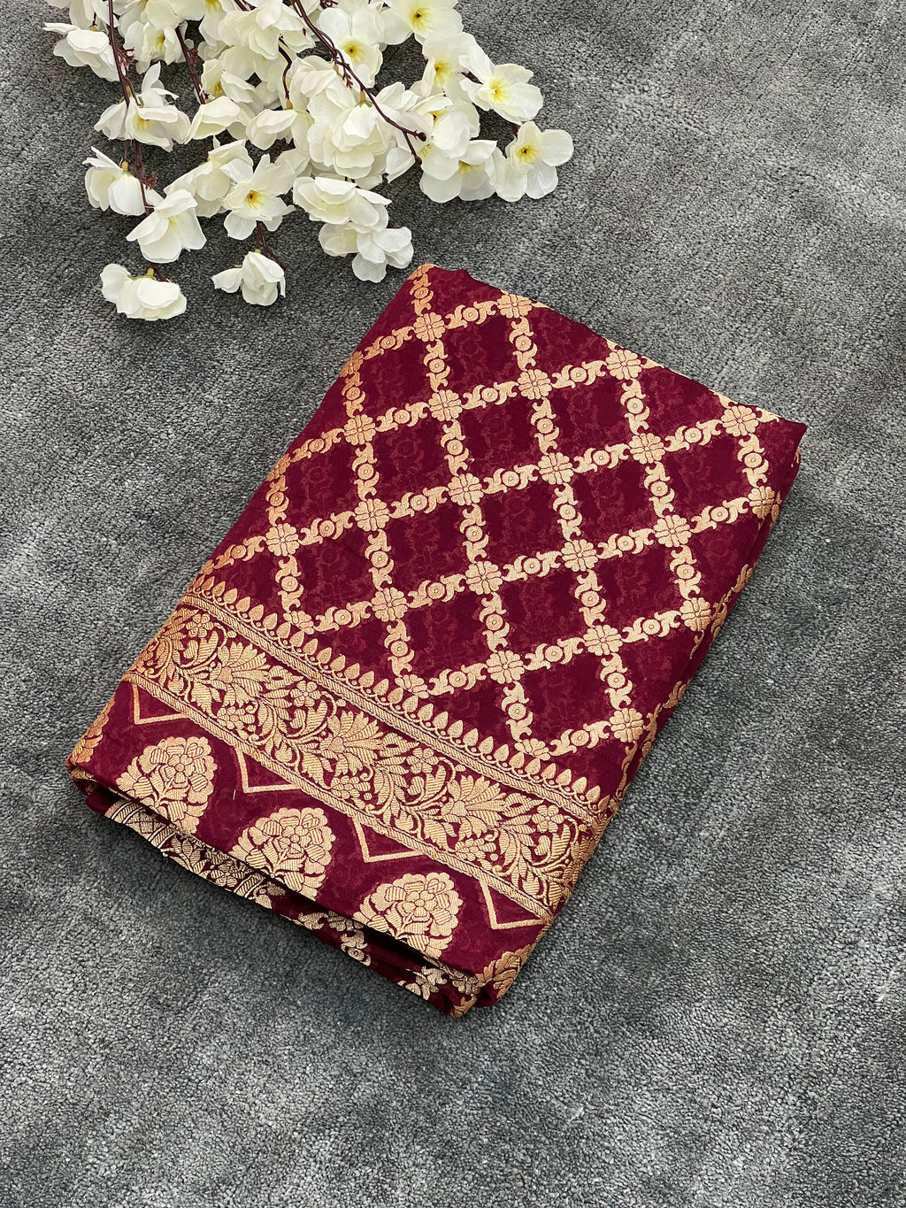 Handloom Khaddi Georgette Saree