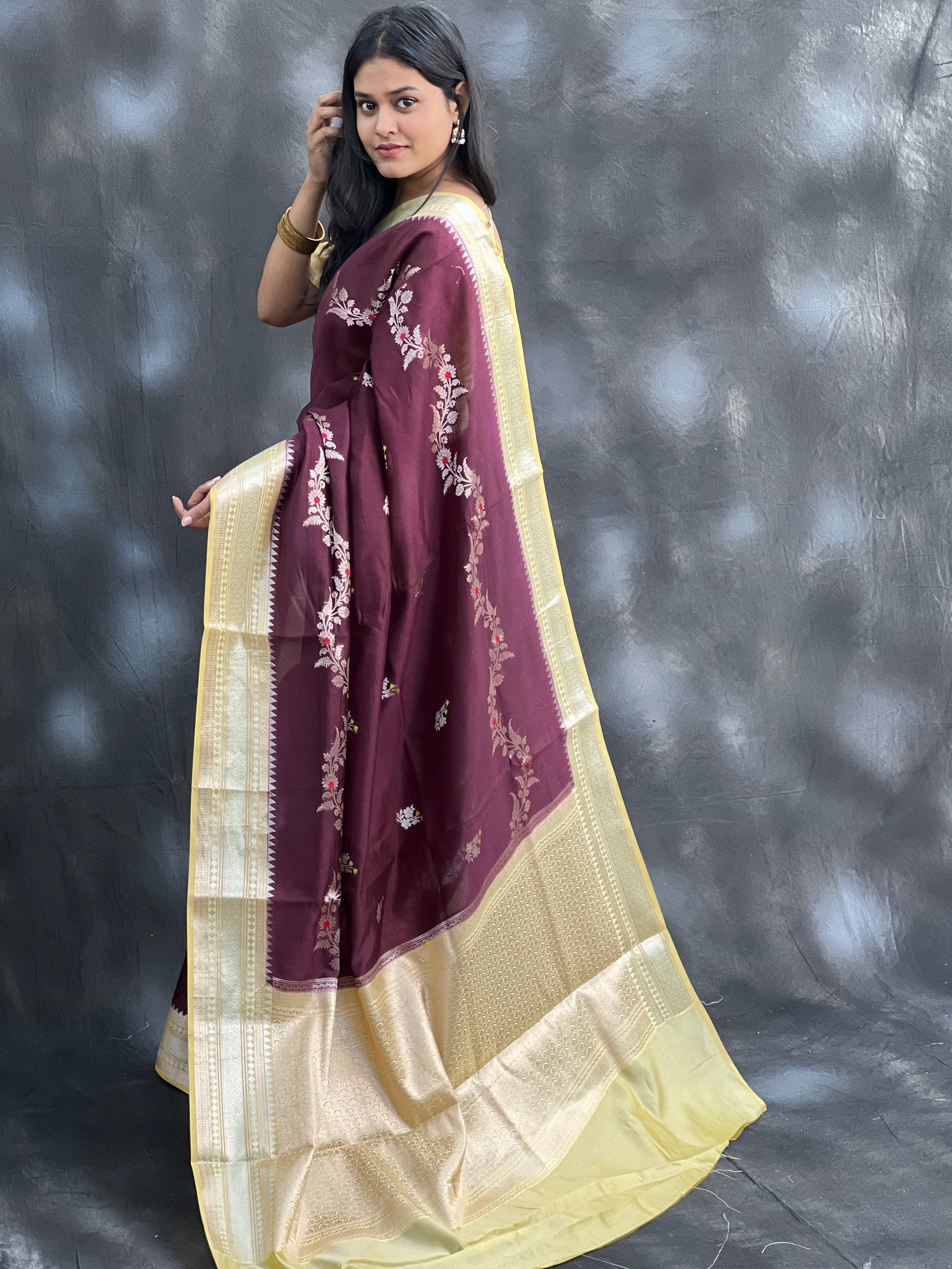 Classy Green Mango Silk Saree