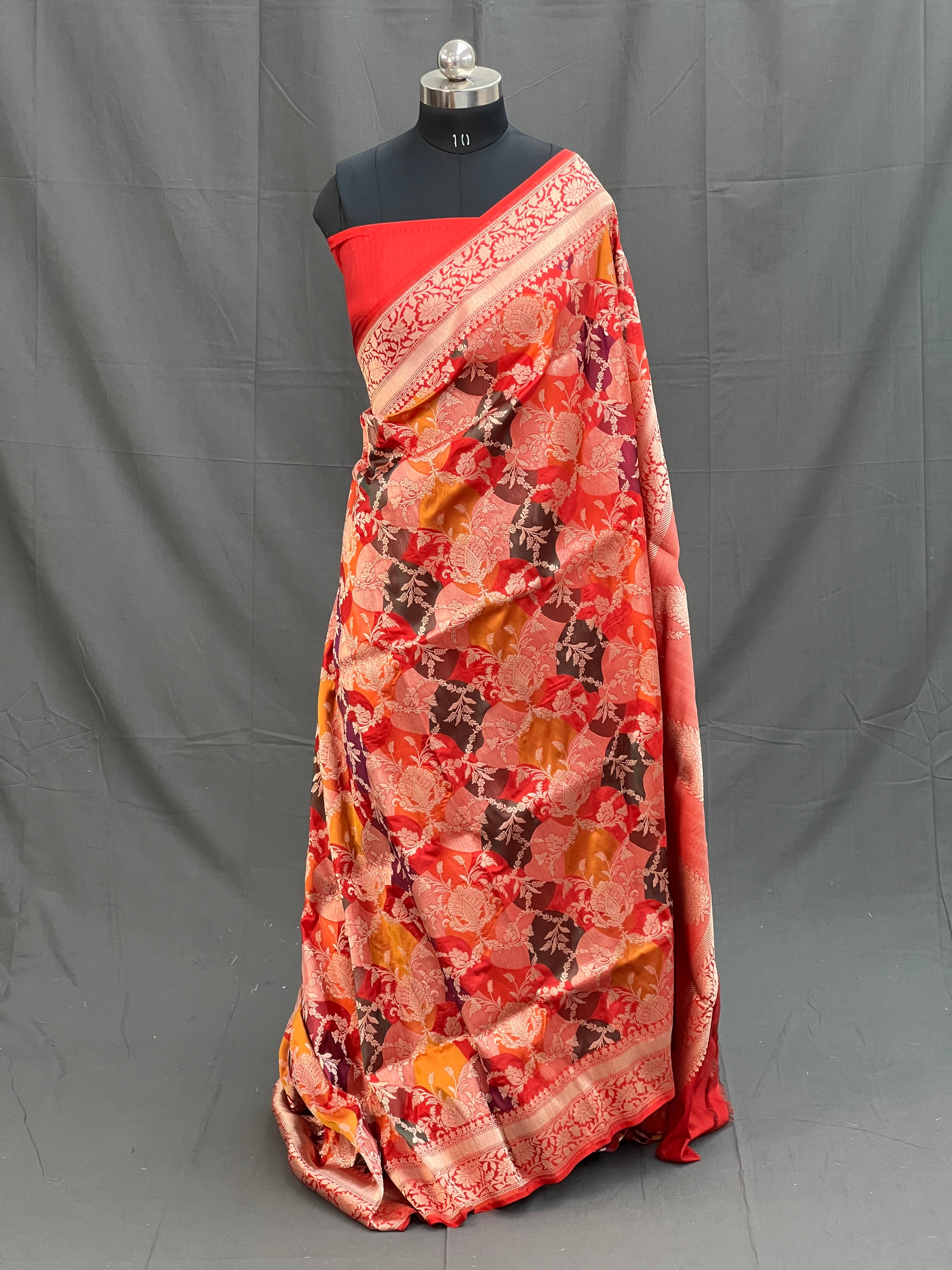 Handwoven Rarest Rangkat Pure Katan Silk Saree