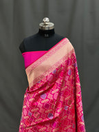 Handwoven Rarest Rangkat Pure Katan Silk Saree