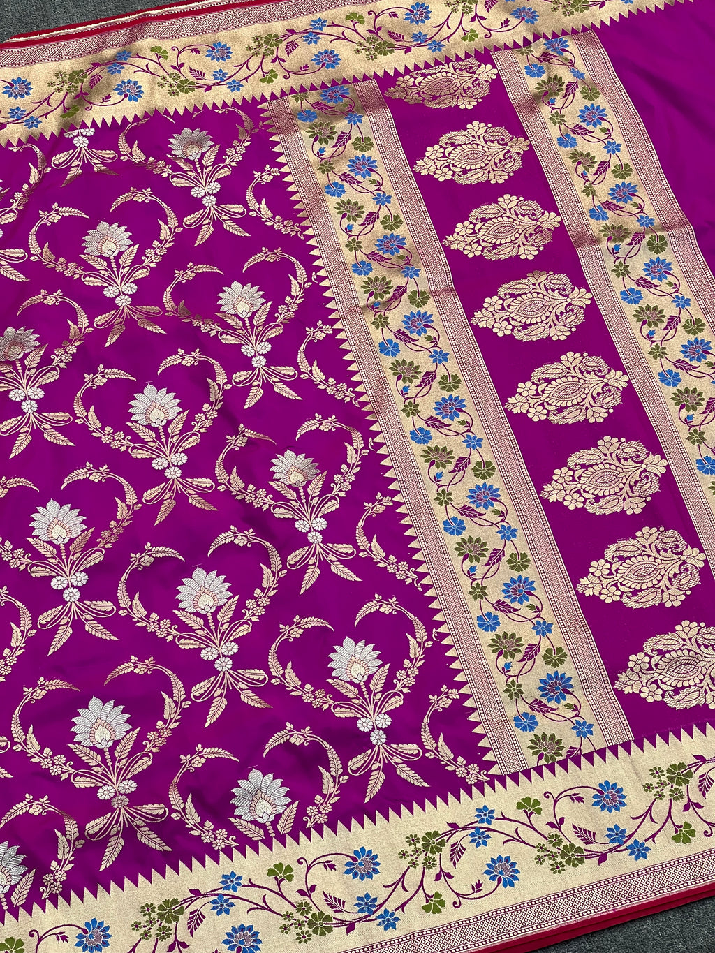 Vibrant Bridal Katan Silk Saree