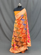 Handwoven Rarest Pure Rangkat Katan Silk Saree