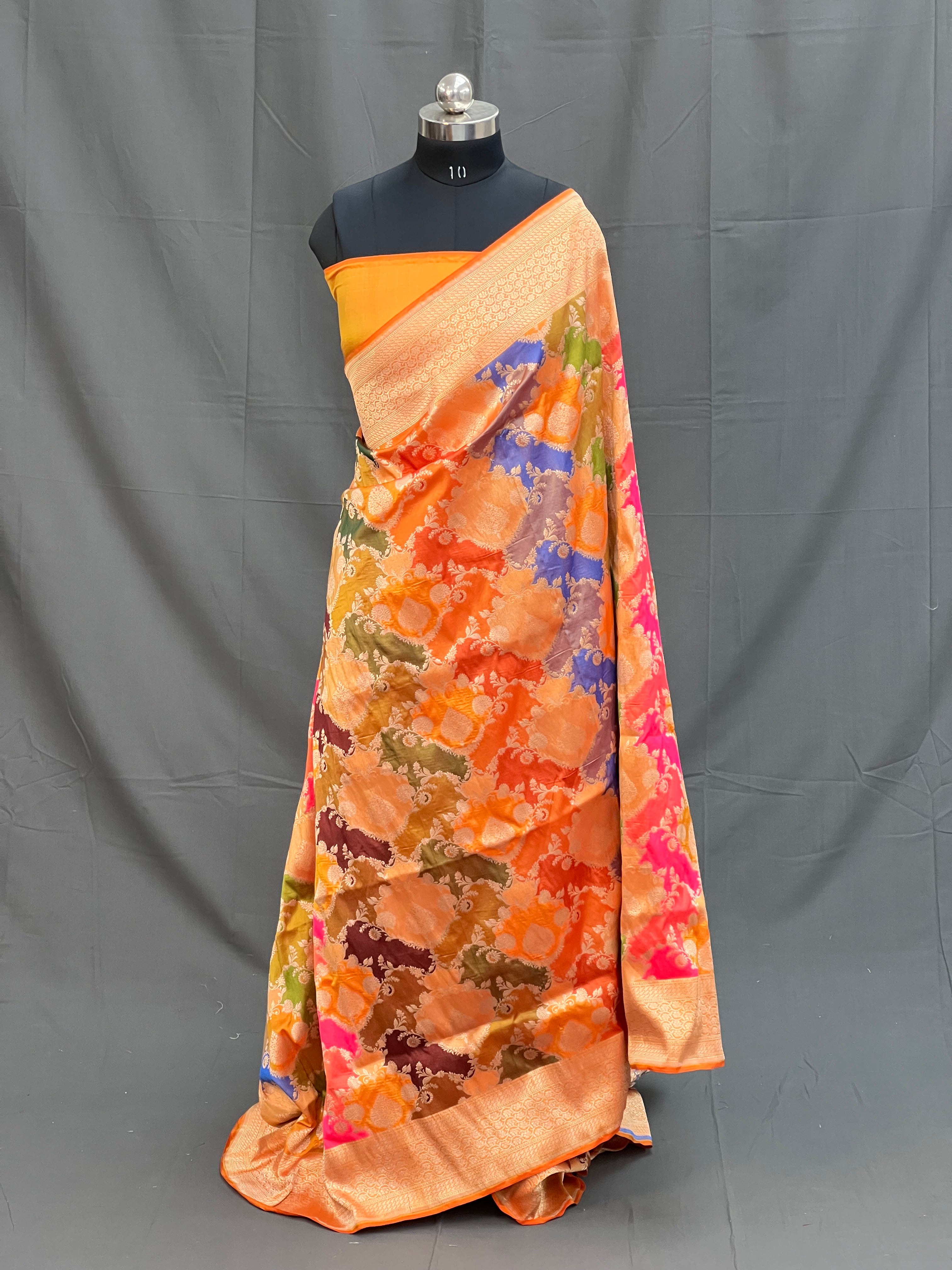 Handwoven Rarest Pure Rangkat Katan Silk Saree