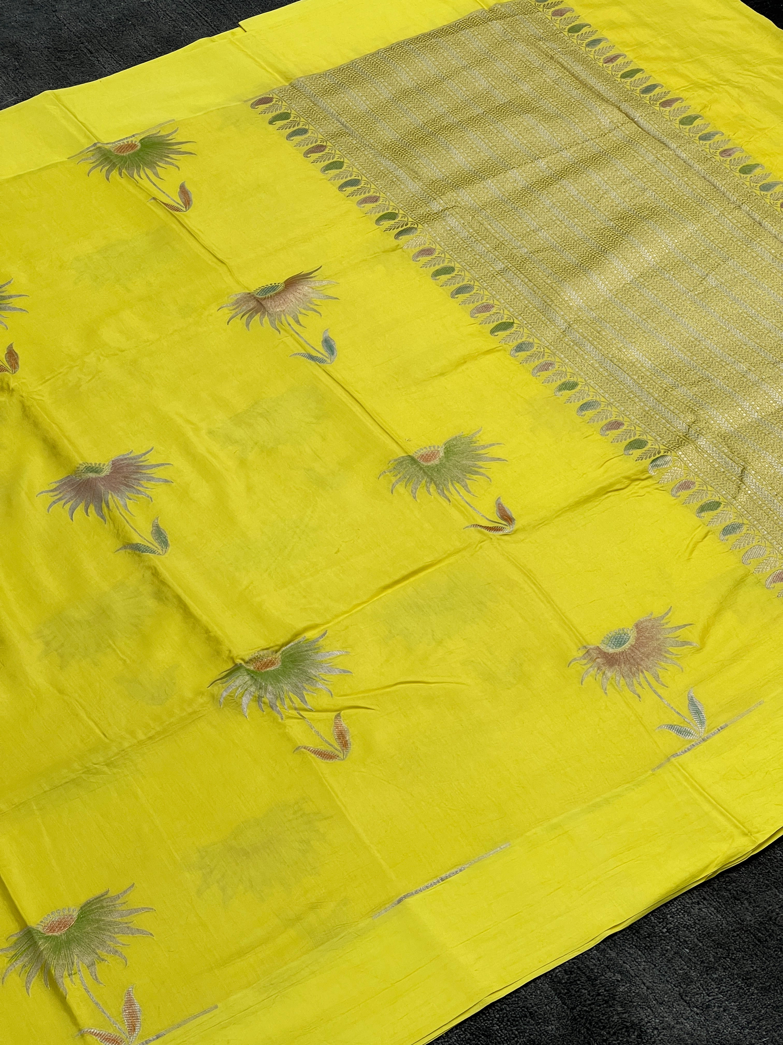 Pure Handloom Chiniya Silk Saree