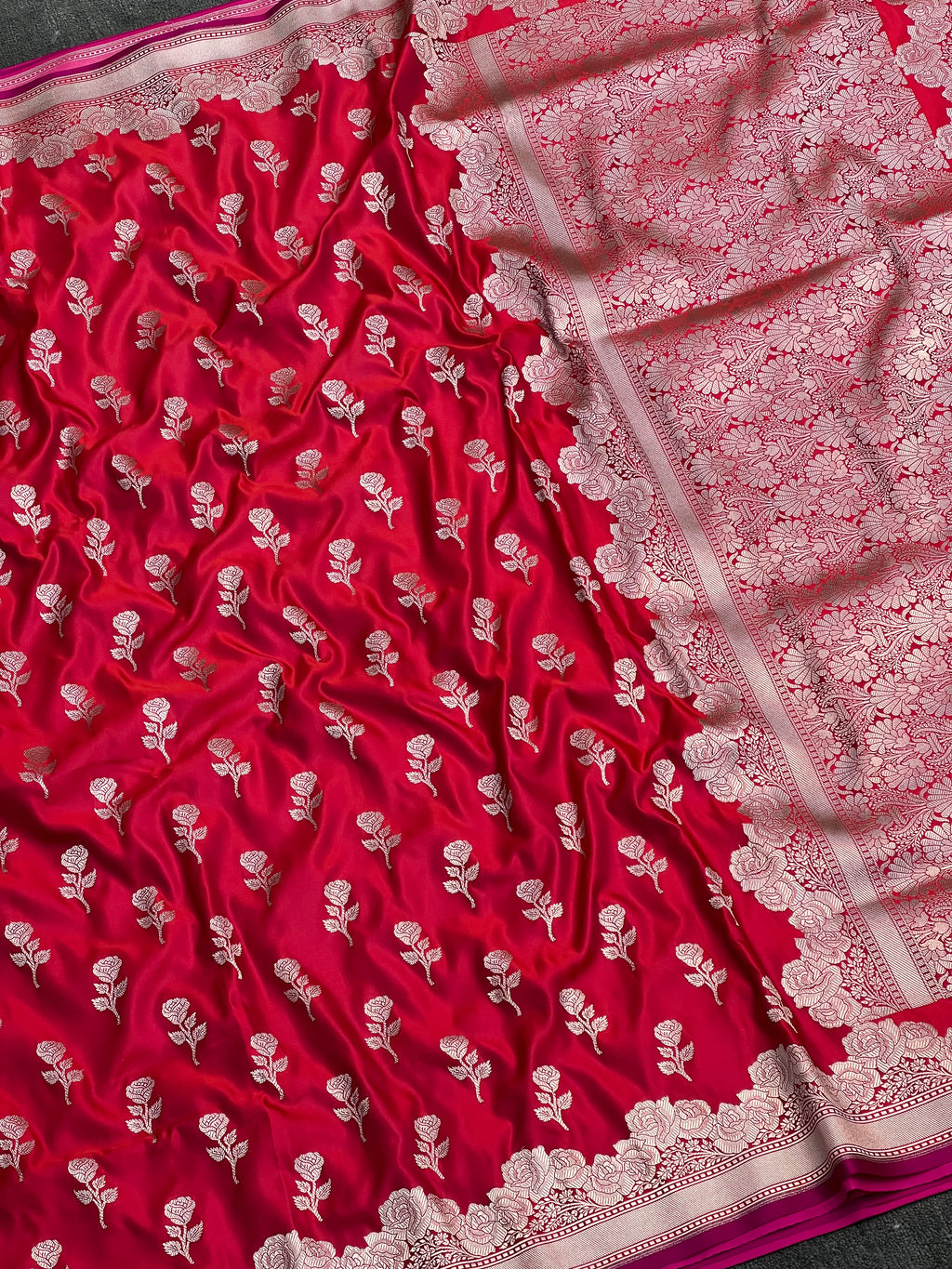 Rare Rose Mashru Katan Silk Saree