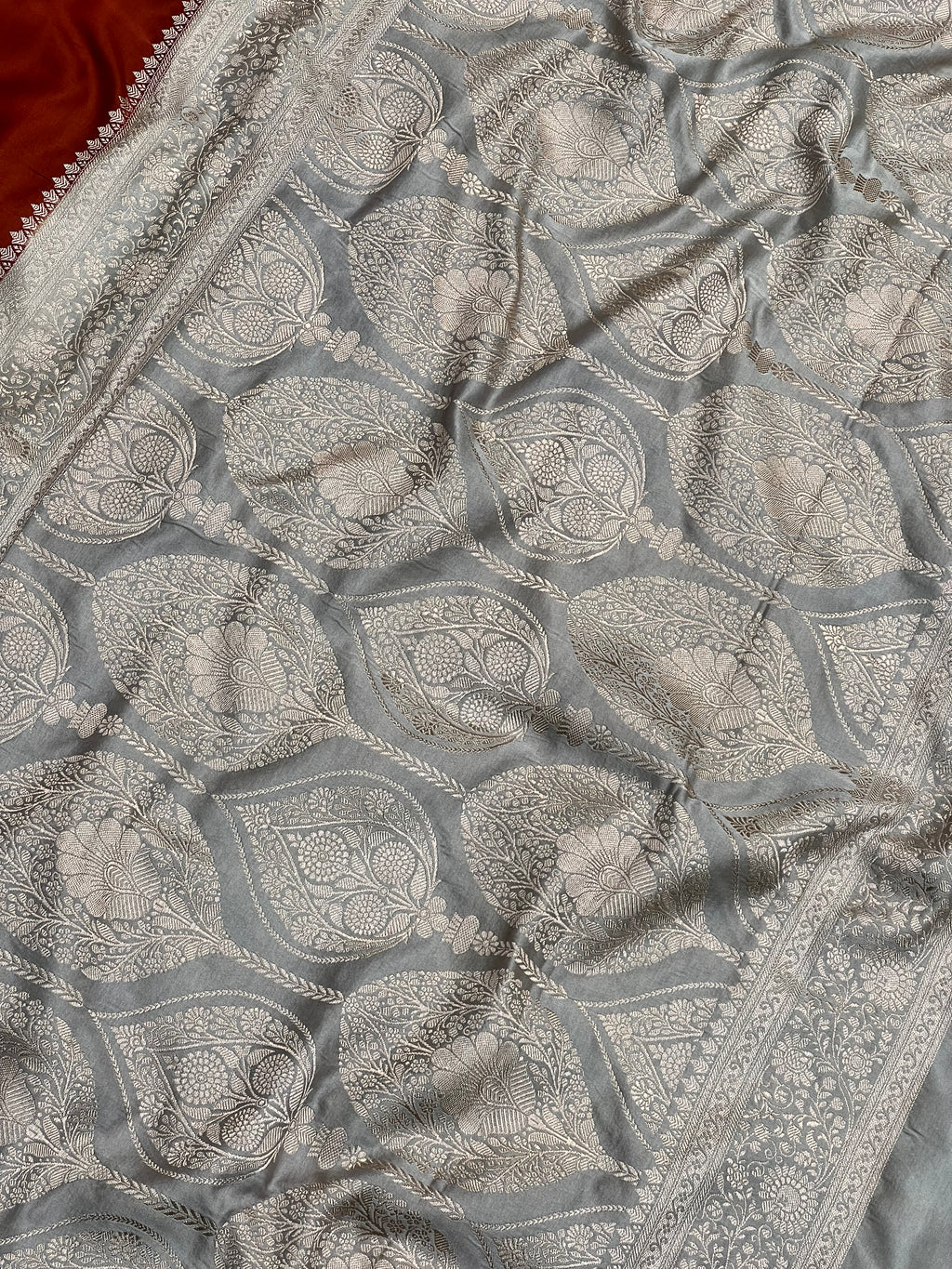 Plain Body Mashru Katan Silk Saree