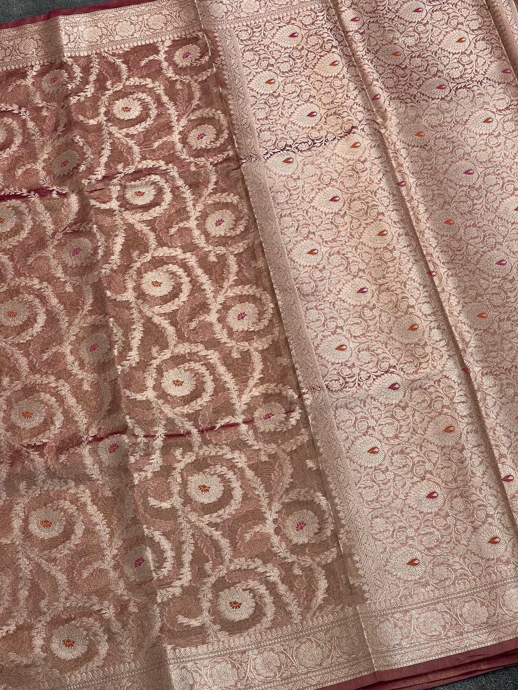 Opal Mist Tissue Silk Saree