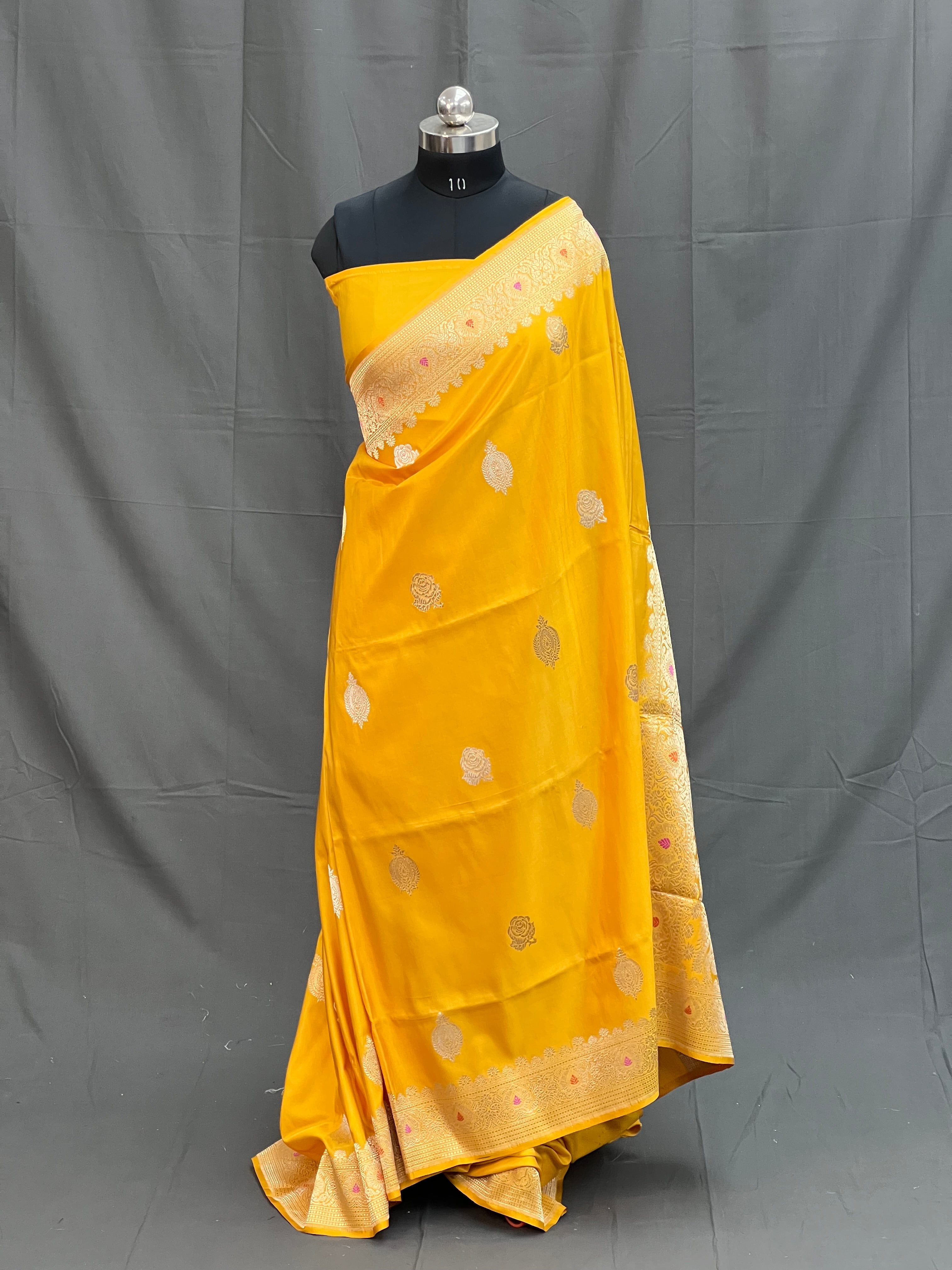 Handloom Kadhwa Pure Katan Silk Saree