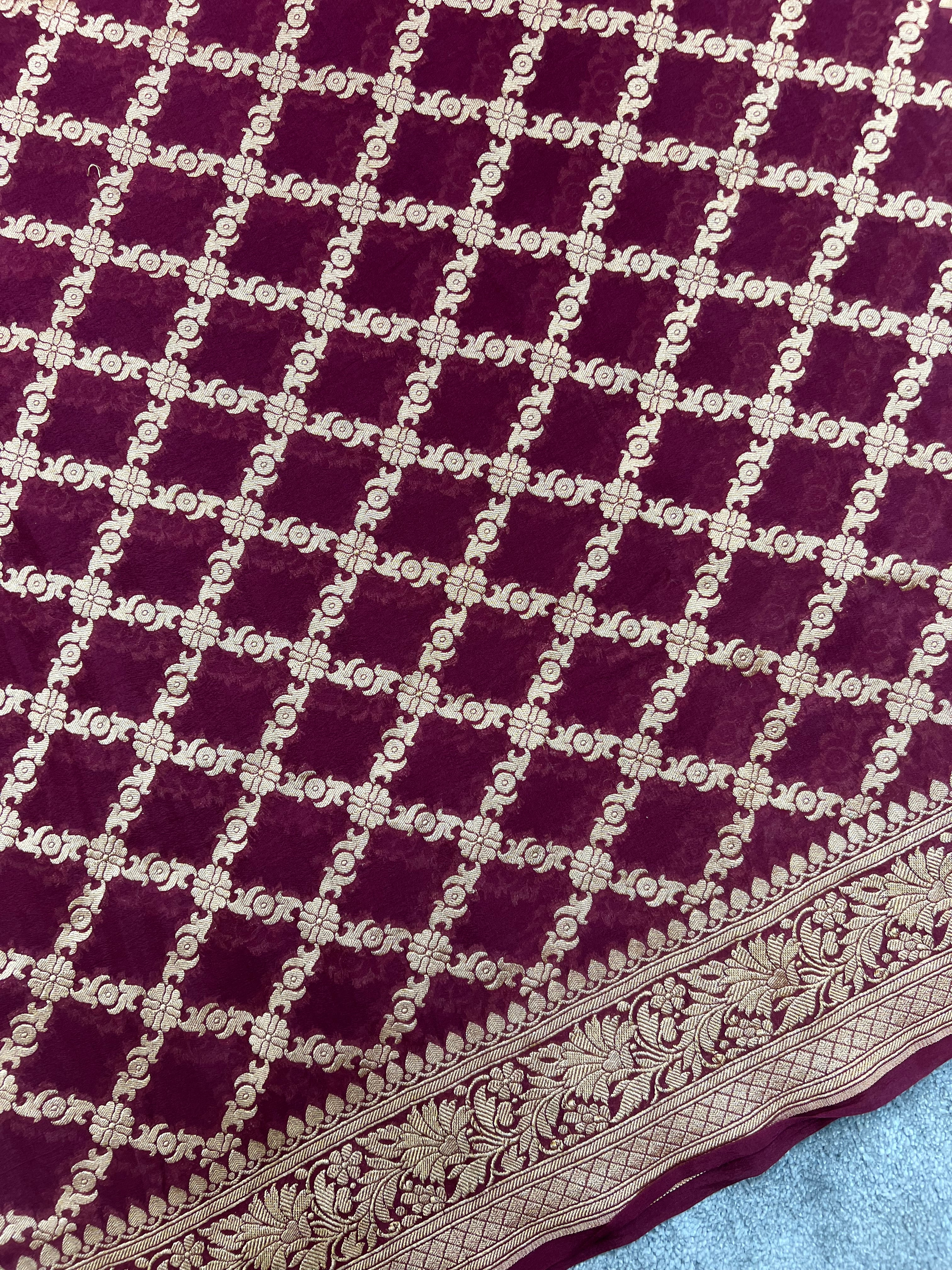 Handloom Khaddi Georgette Saree