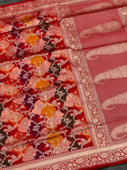 Handwoven Rarest Rangkat Pure Katan Silk Saree