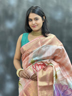Fine Art Rare Pure Chiniya Silk Saree