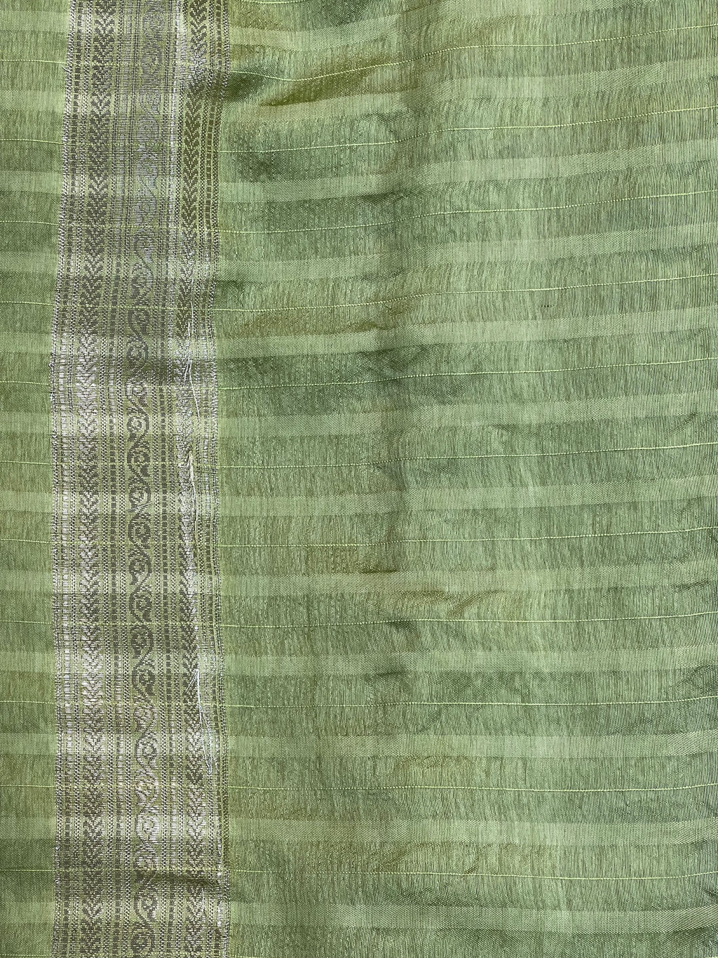 Eye Catching Green Mango Silk Saree