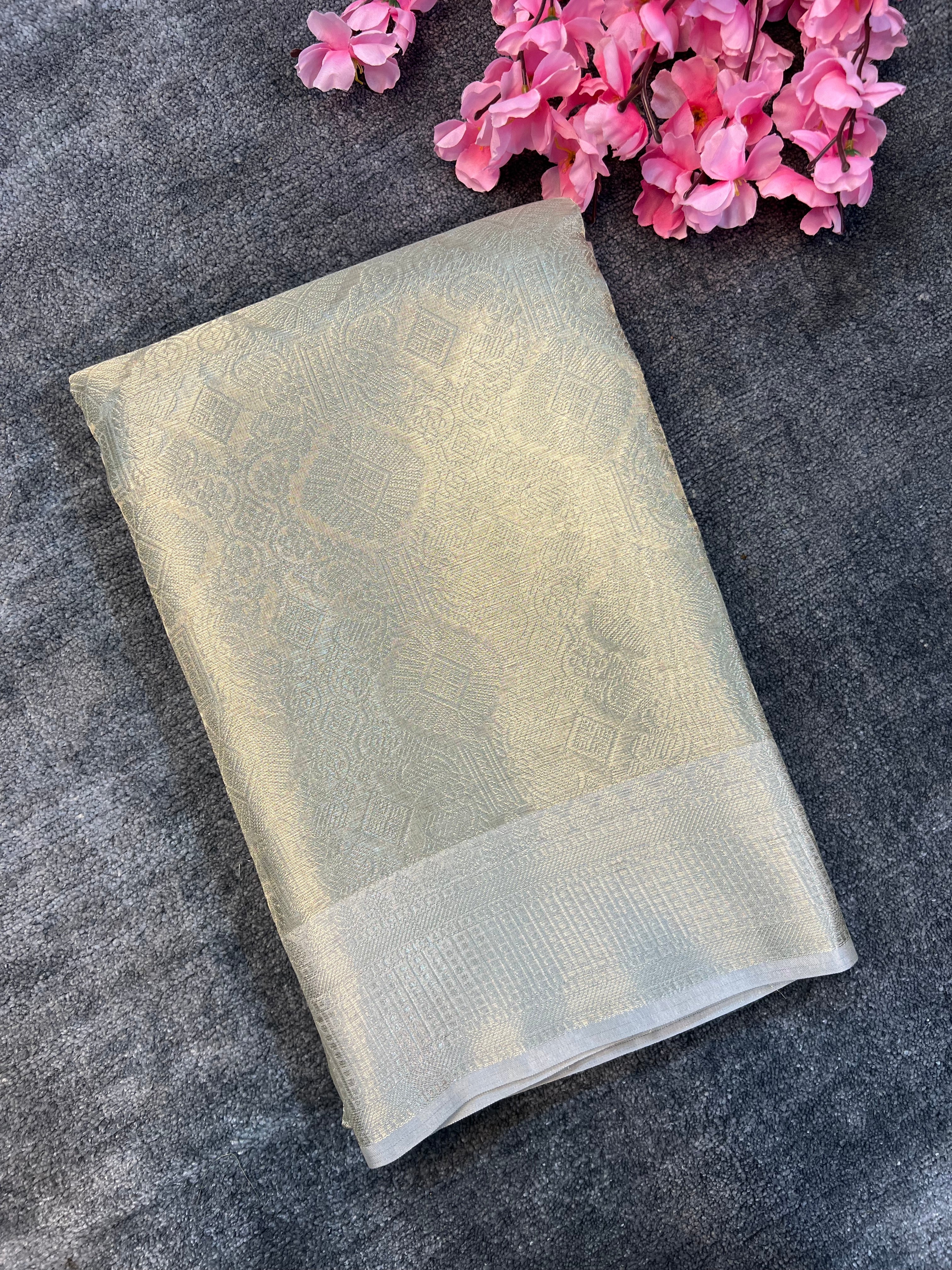 Exclusive Tissue Tanchui Gold Based Saree