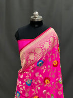 Handloom Kadhwa Katan Tilfi Minakari Saree