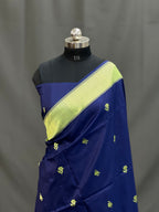 Handloom Katan Silk Embroidery Saree