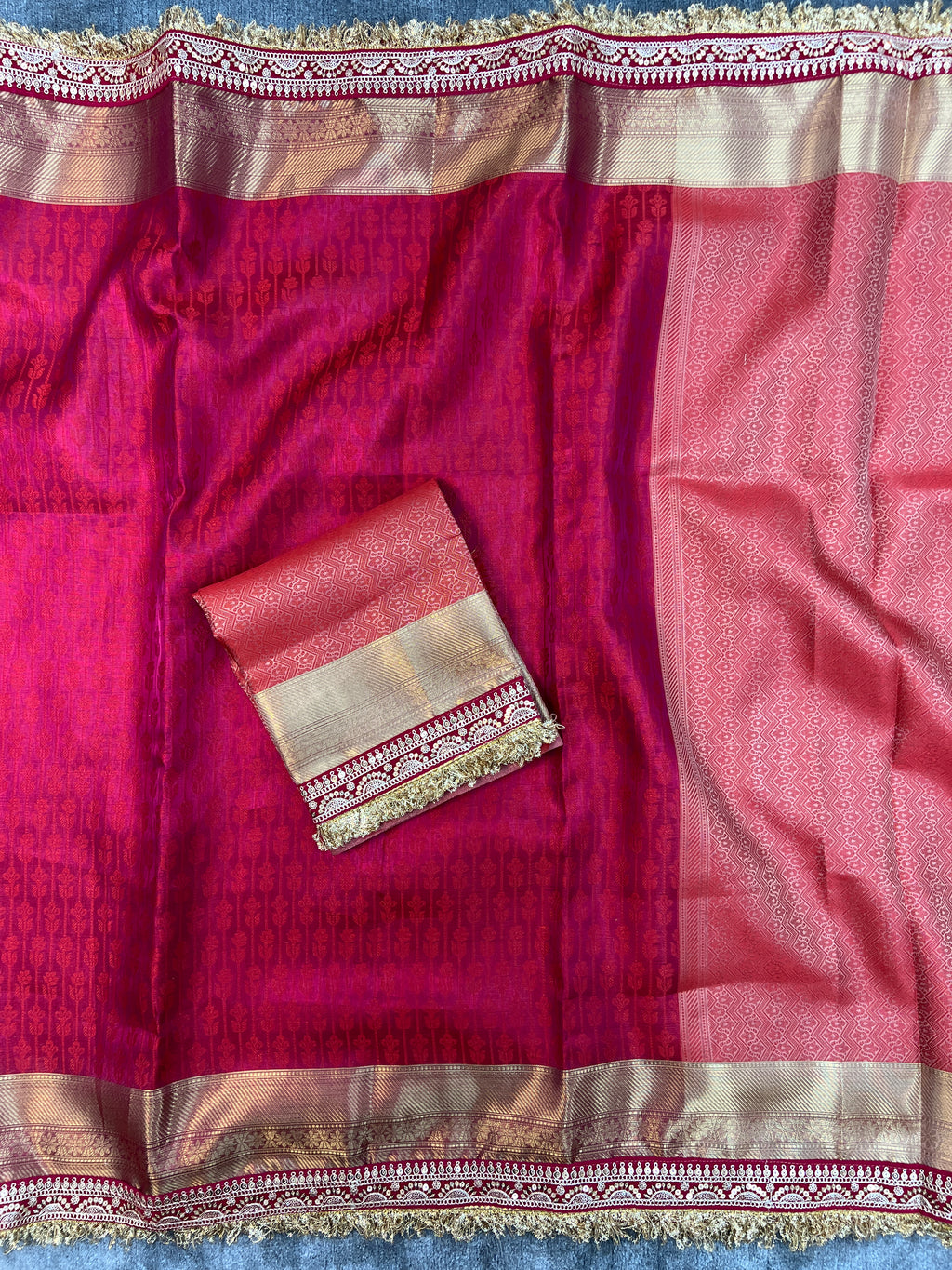 Premium Designer Tanchui Tissue Silk Saree