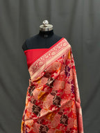 Handwoven Rarest Rangkat Pure Katan Silk Saree