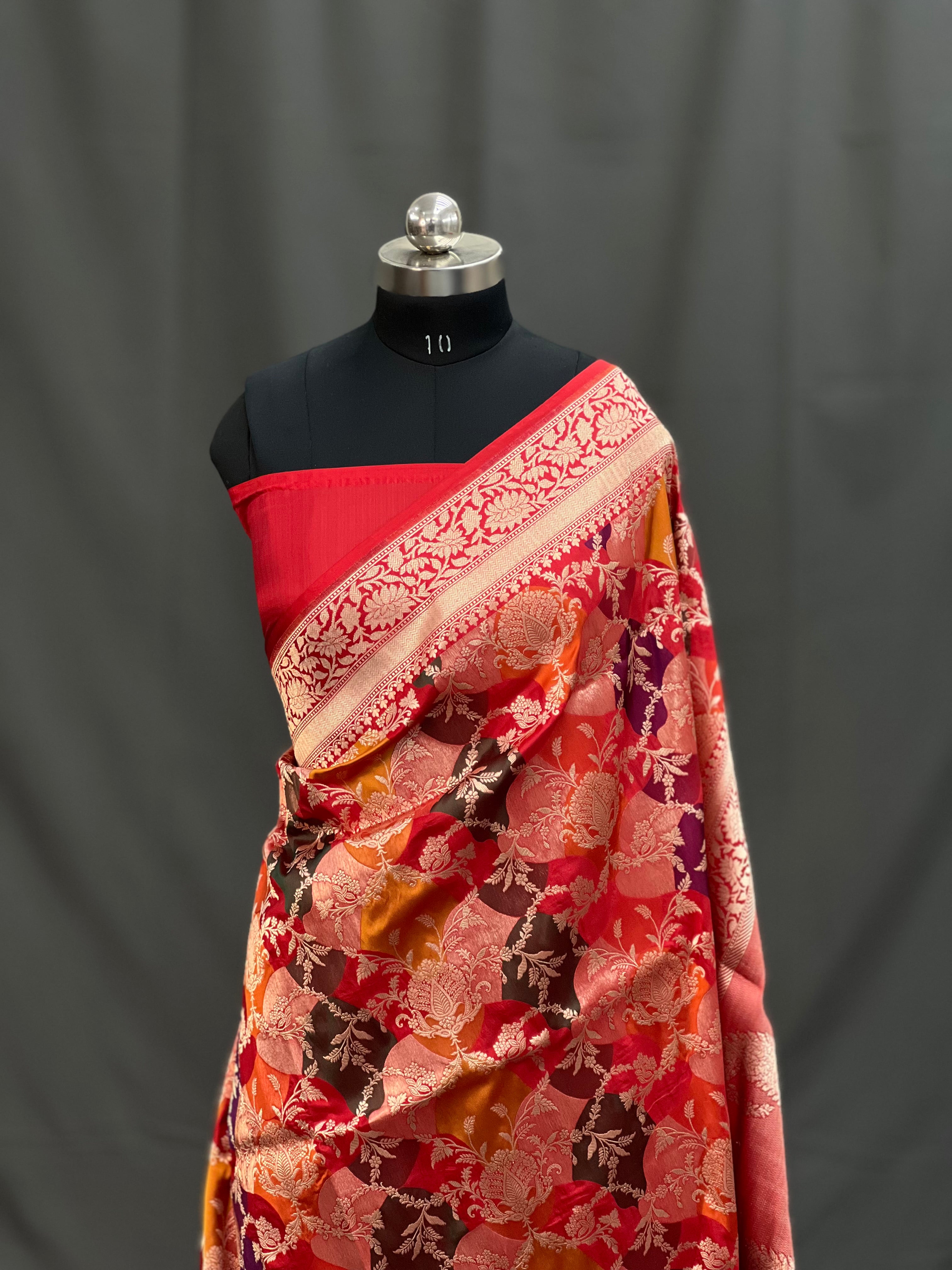 Handwoven Rarest Rangkat Pure Katan Silk Saree