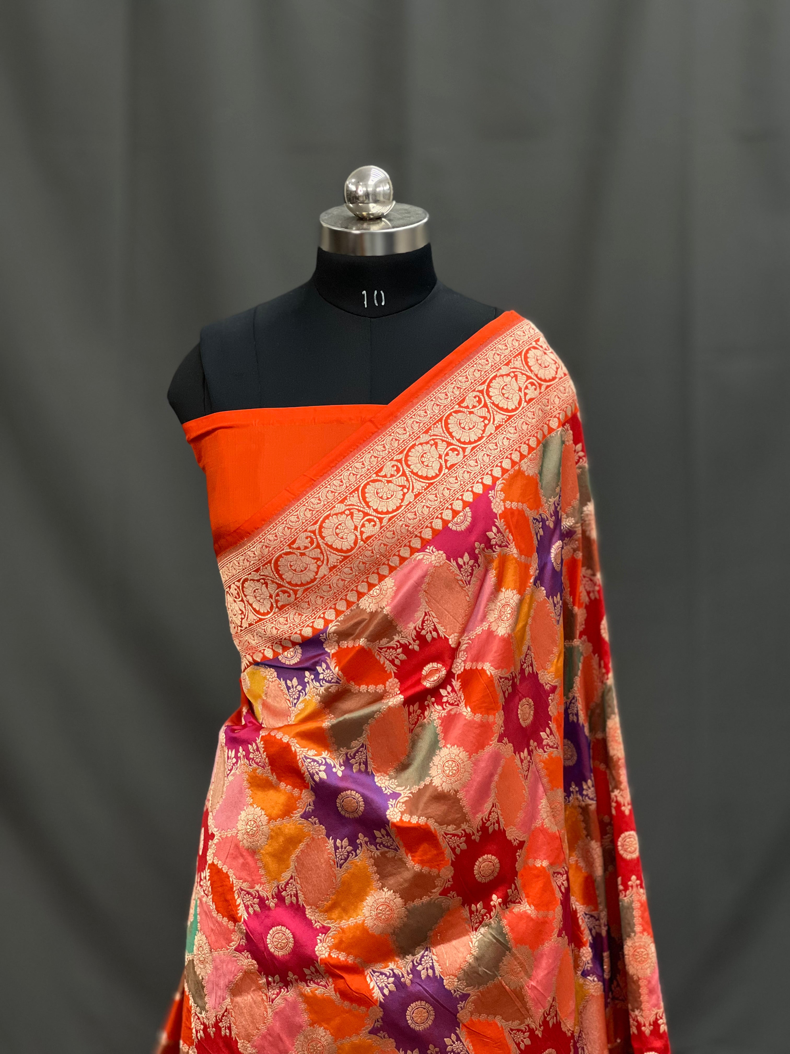 Handwoven Rarest Rangkat Pure Katan Silk Saree