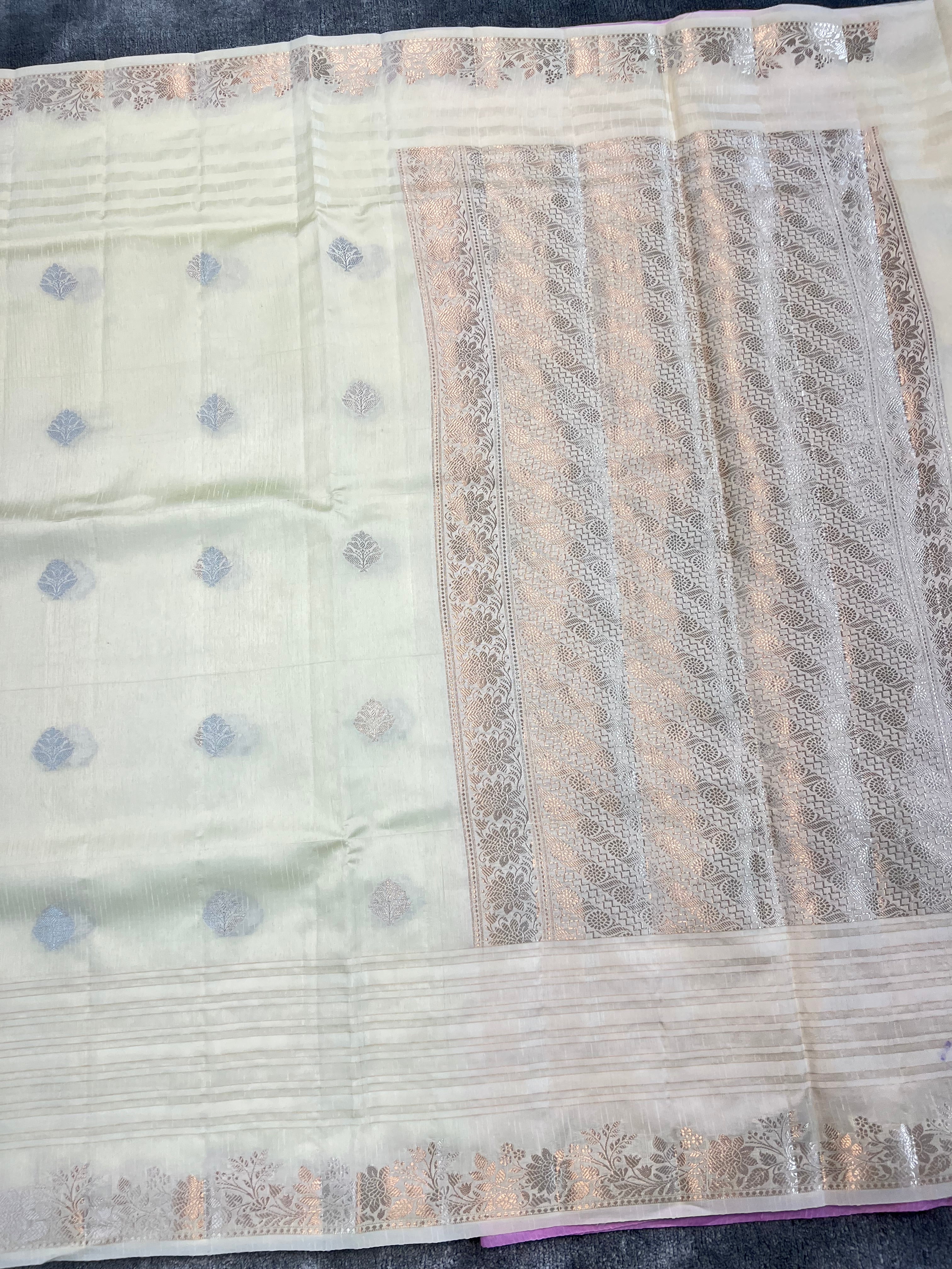 Eye Catching Green Mango Silk Saree