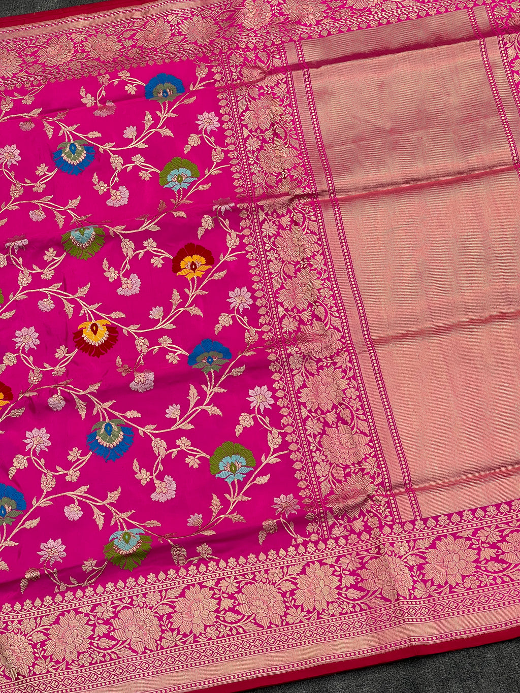 Handloom Kadhwa Katan Tilfi Minakari Saree