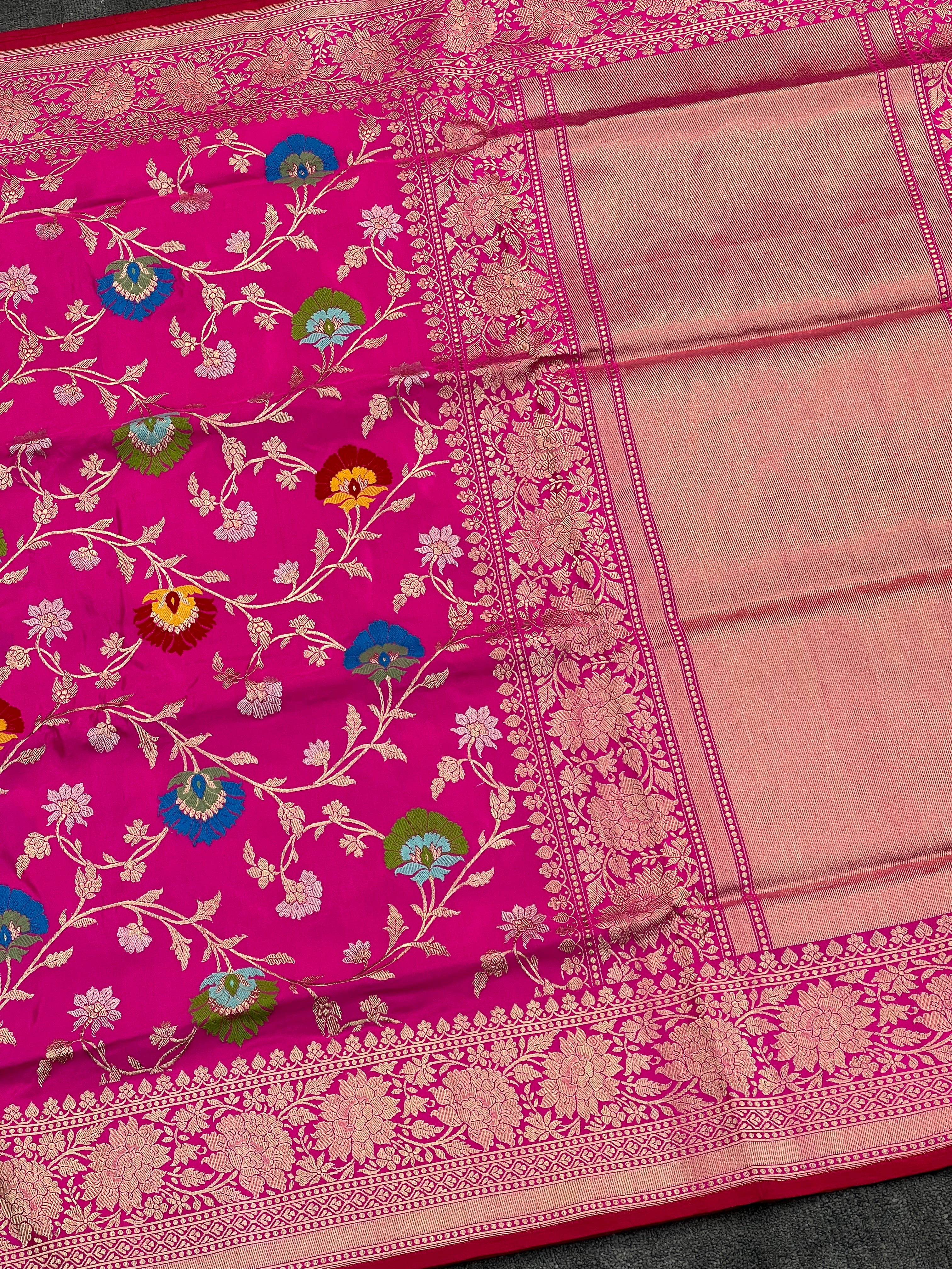 Handloom Kadhwa Katan Tilfi Minakari Saree