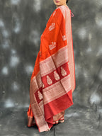 Rusty Delight Fancy Silk Saree