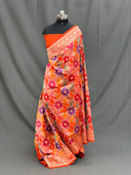 Handwoven Rarest Rangkat Pure Katan Silk Saree