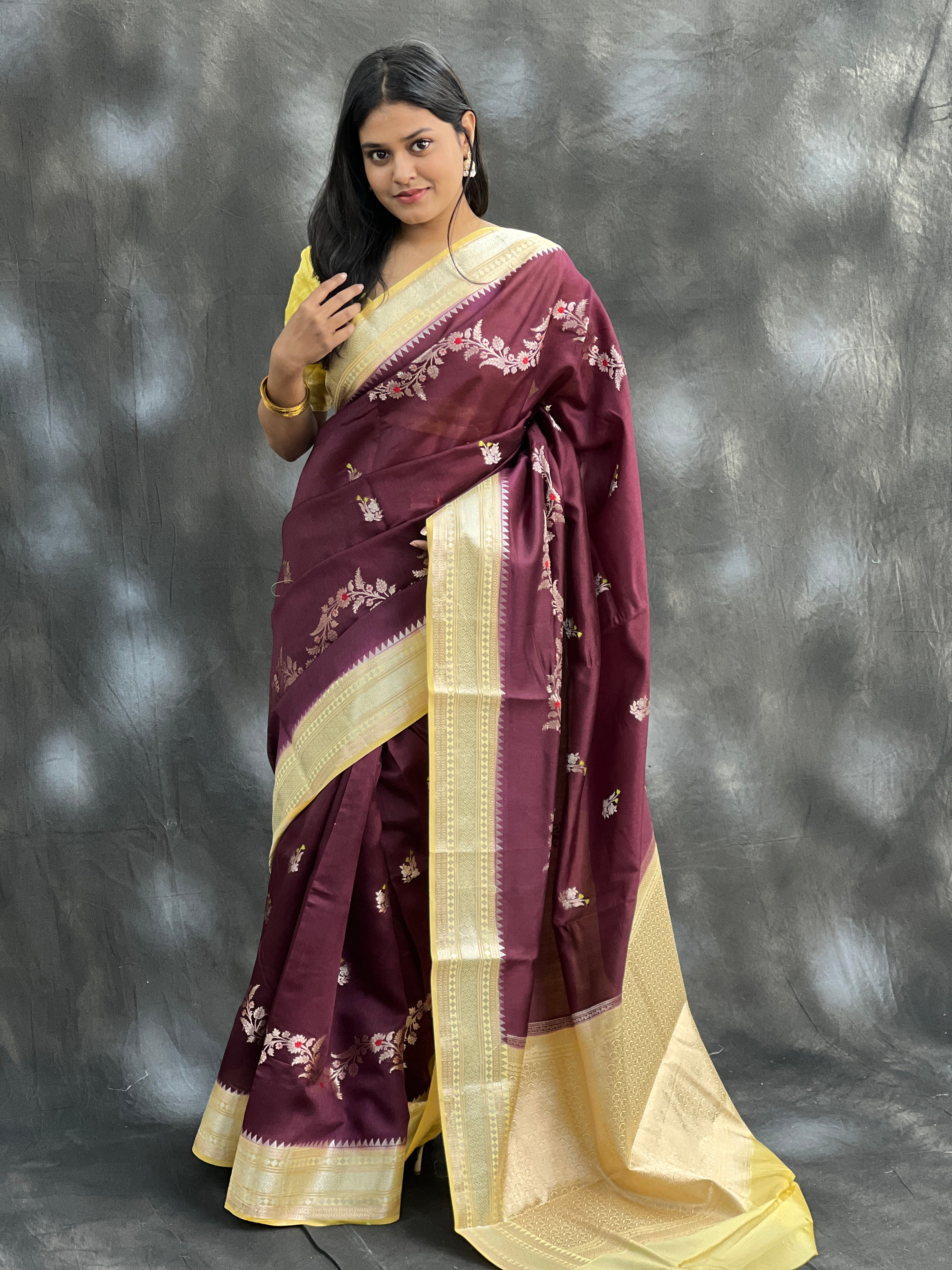 Classy Green Mango Silk Saree