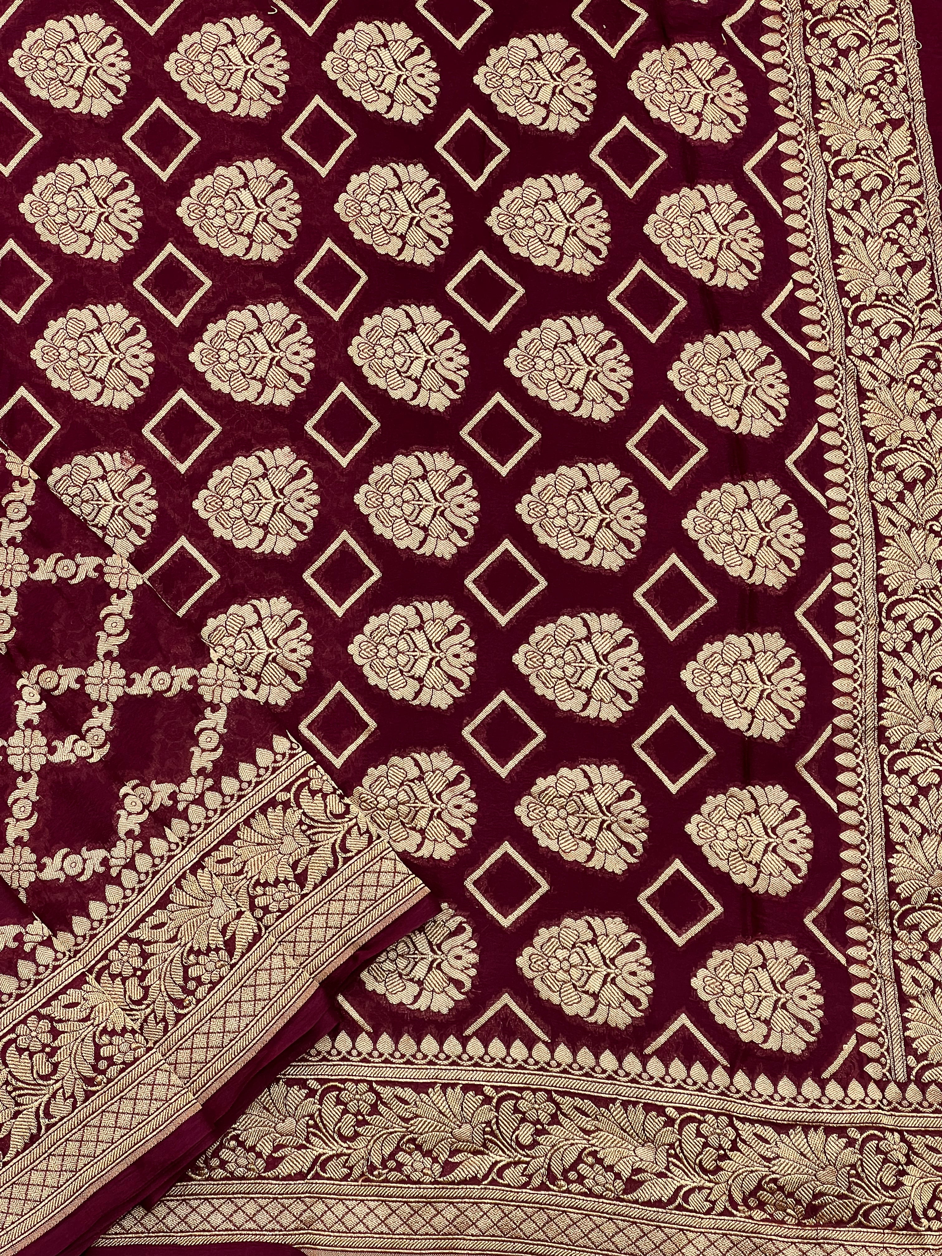 Handloom Khaddi Georgette Saree