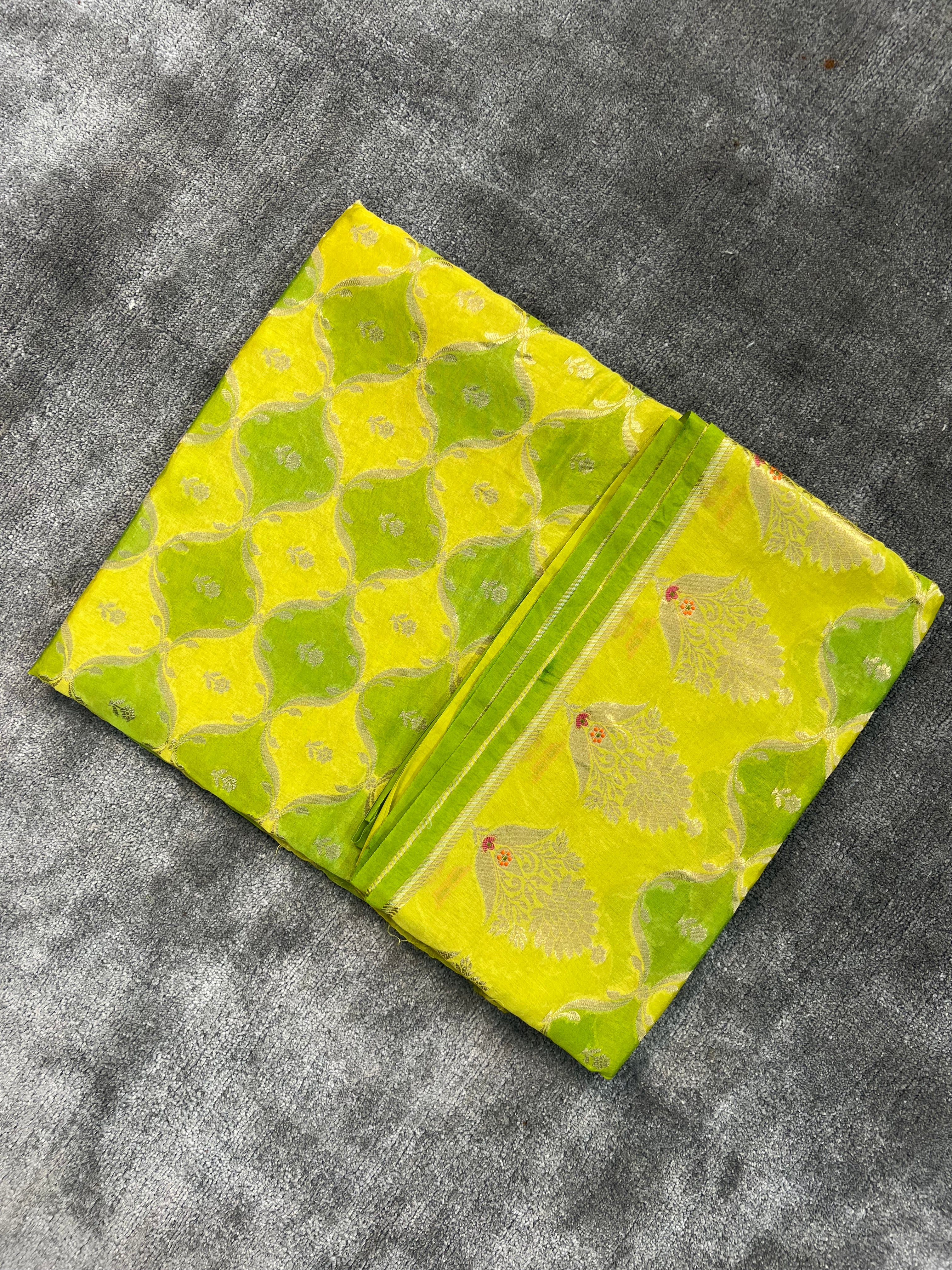 Rangkat Green Mango Silk Saree