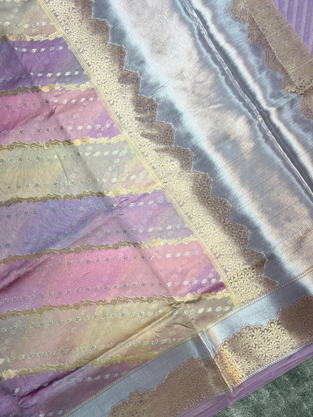 Rare Banarasi Green Mango Silk Saree