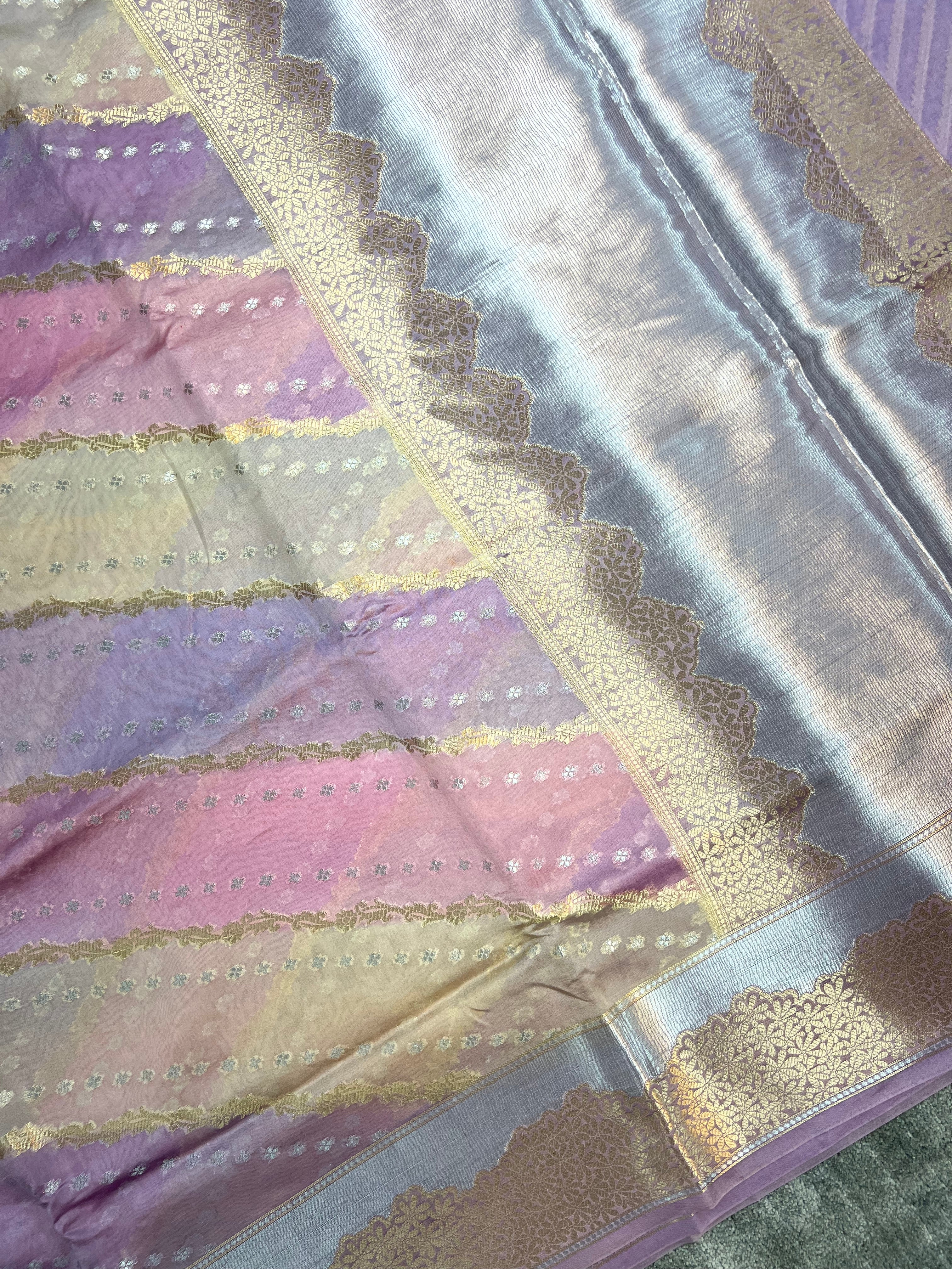 Rare Banarasi Green Mango Silk Saree