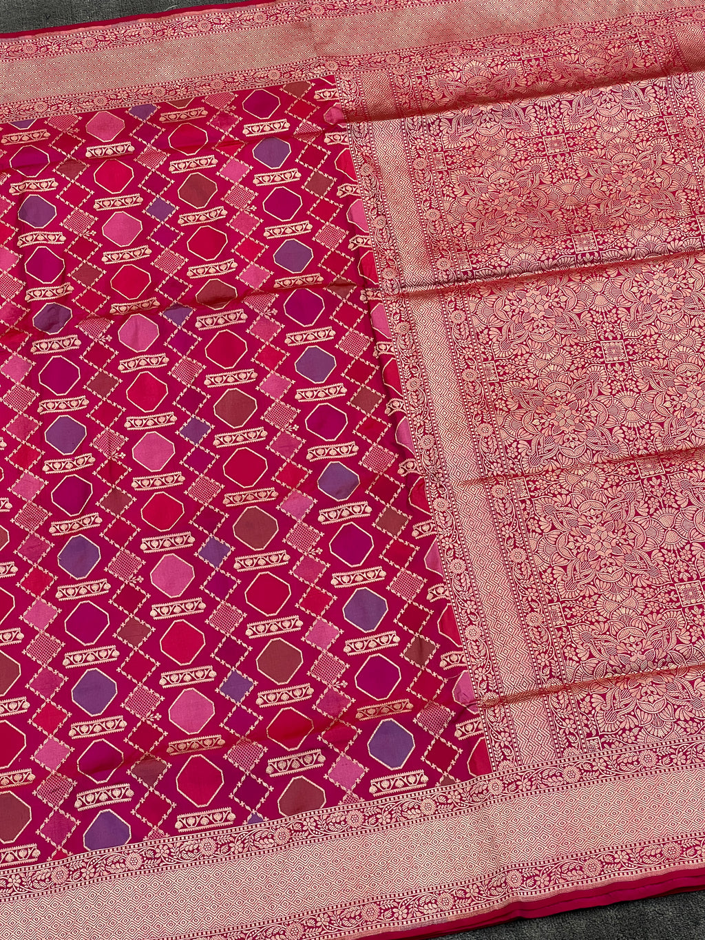Handwoven Rarest Rangkat Pure Katan Silk Saree