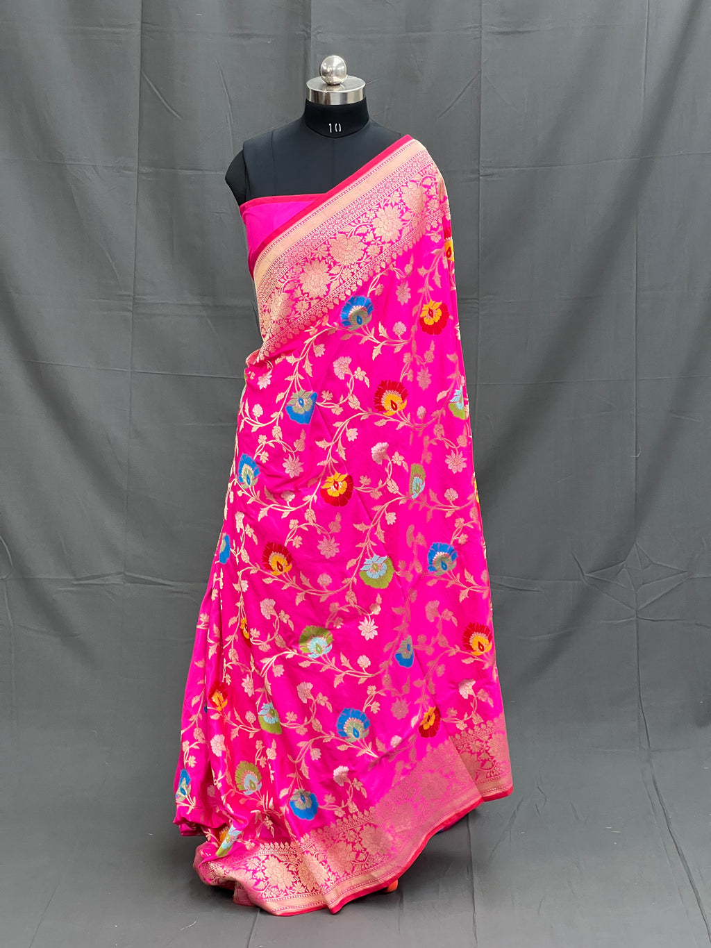 Handloom Kadhwa Katan Tilfi Minakari Saree