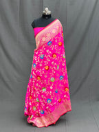 Handloom Kadhwa Katan Tilfi Minakari Saree