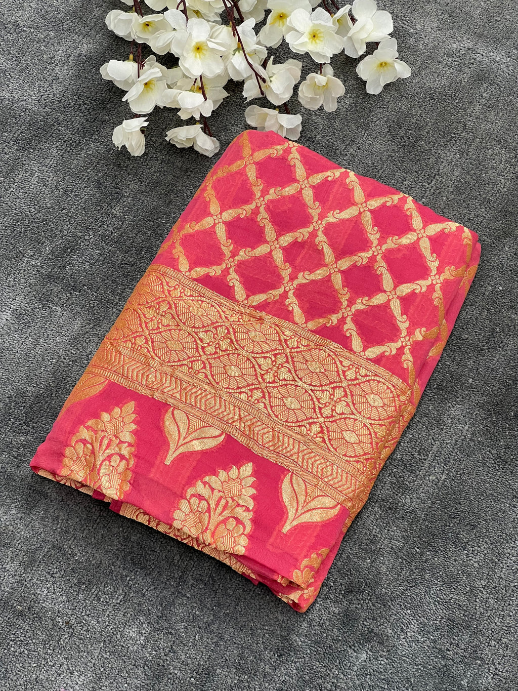 Handloom Khaddi Georgette Saree