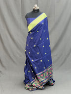 Handloom Katan Silk Embroidery Saree