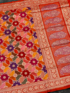 Handwoven Rarest Rangkat Pure Katan Silk Saree